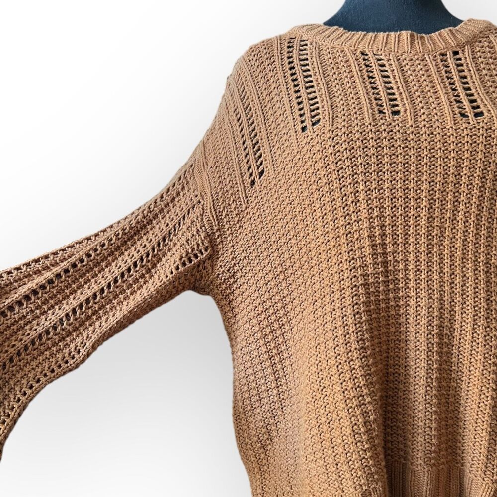 American Eagle Outfitters Women's Gold Chunky Knit Drop Shoulder Sweater Size S - Picture 10 of 13